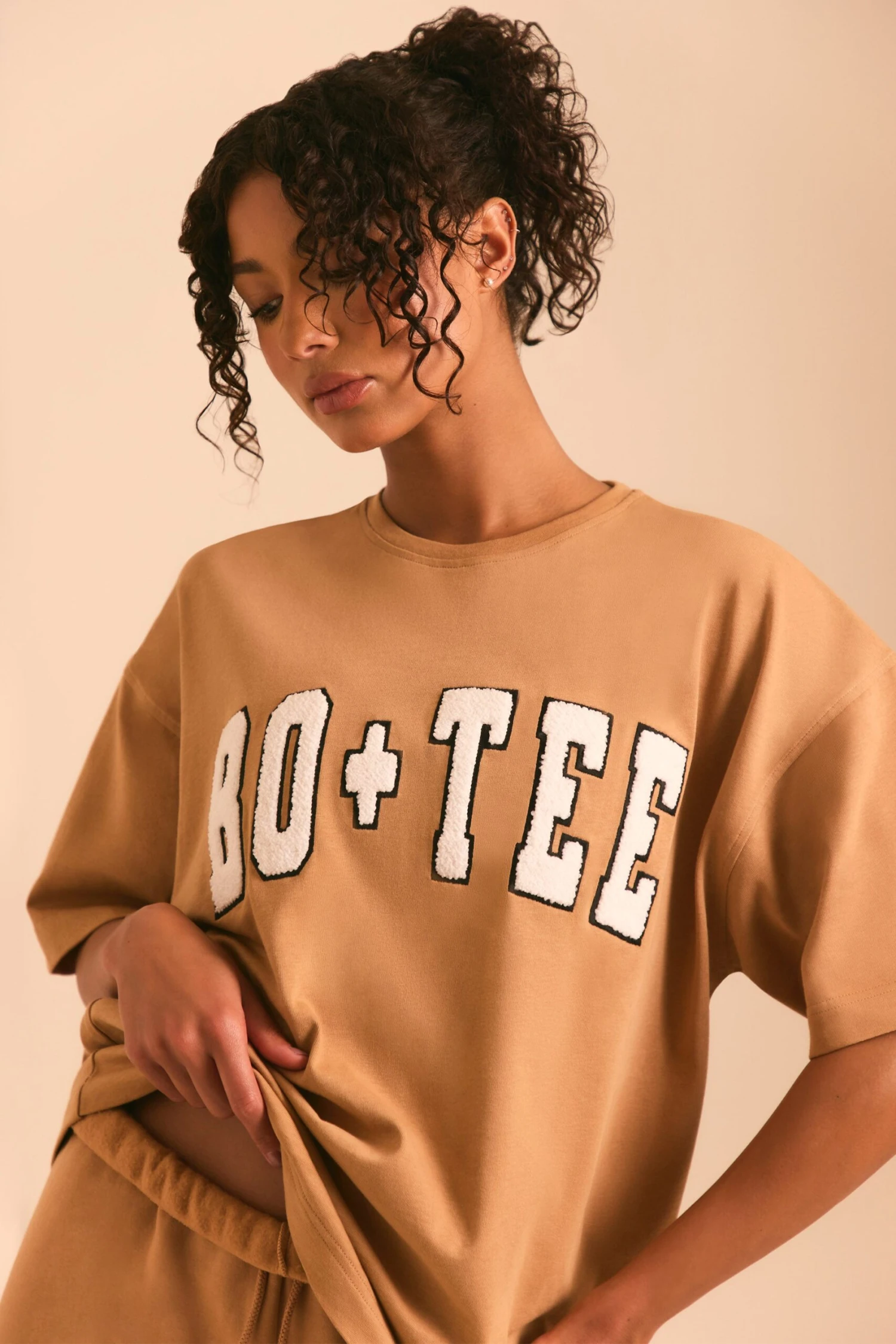 Oversized Short Sleeve T-Shirt In Chestnut Brown - Image 6