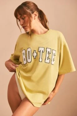 Oversized Short Sleeve T-Shirt In Matcha Green