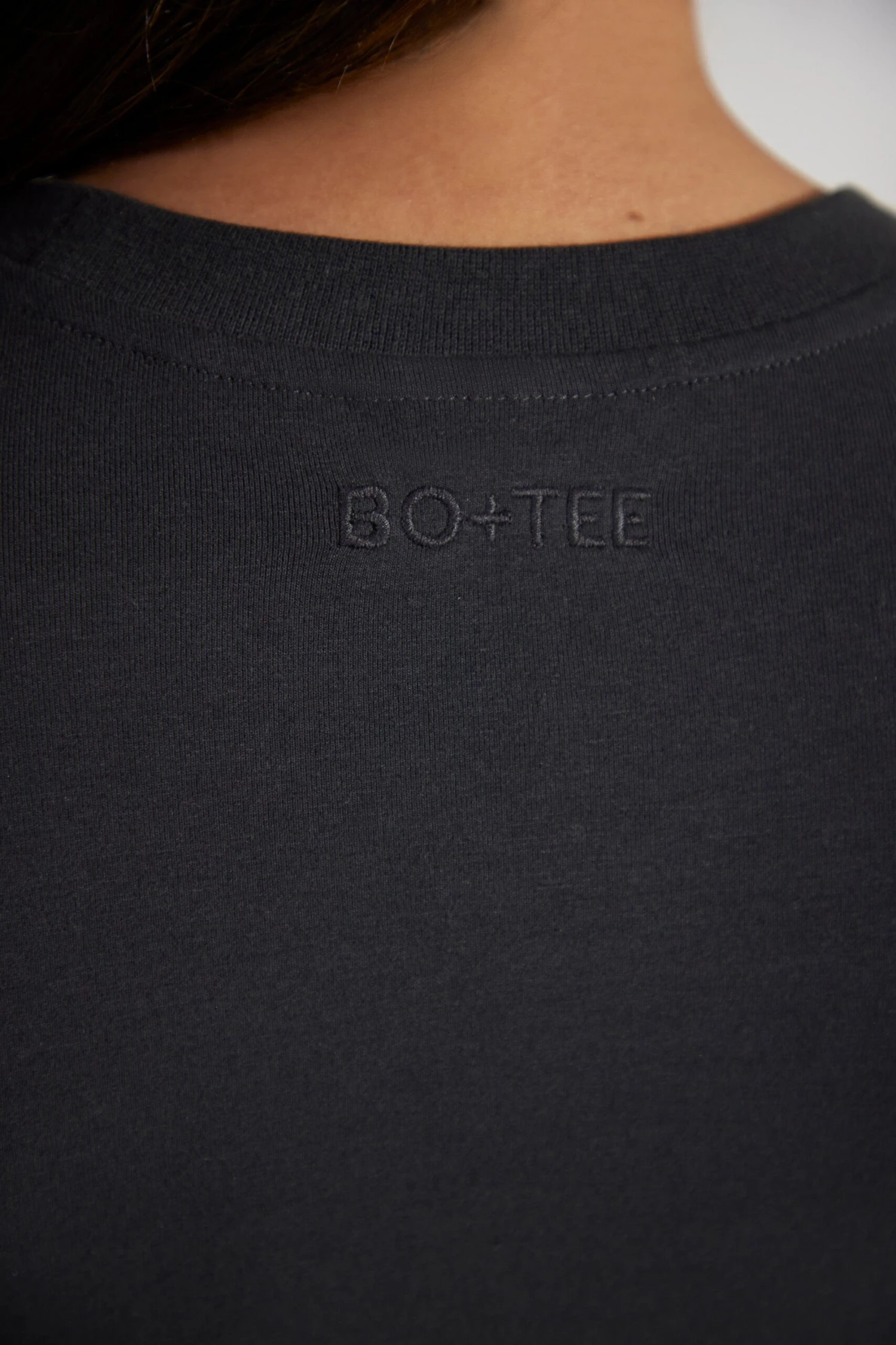 Cap Sleeve Baby Tee In Washed Black - Image 4