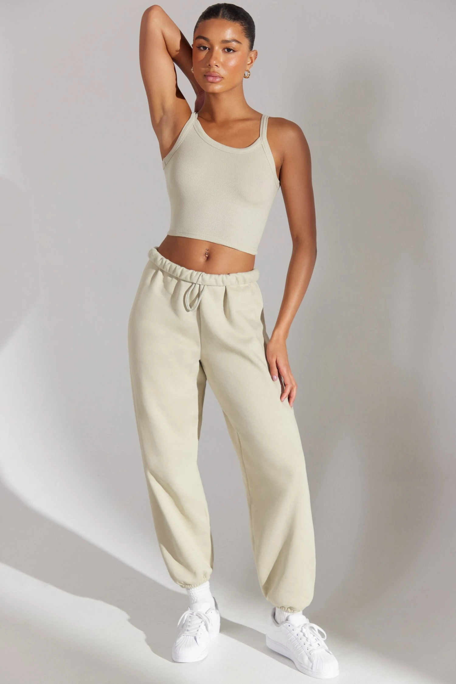 Oversized Joggers In Limestone - Image 3