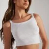 Soft Rib Tank Top In Heather Grey