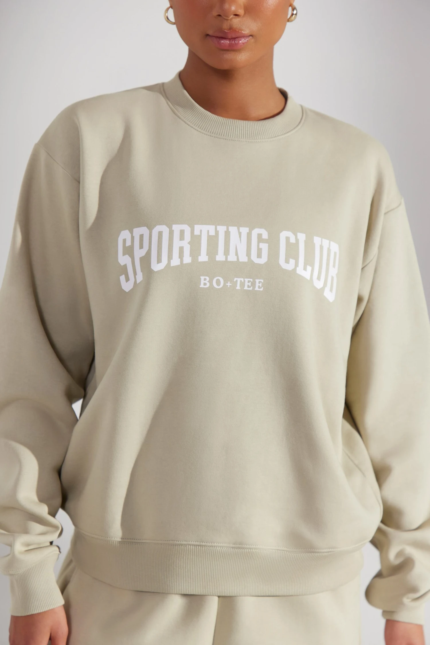 Oversized Sweatshirt In Limestone - Image 6