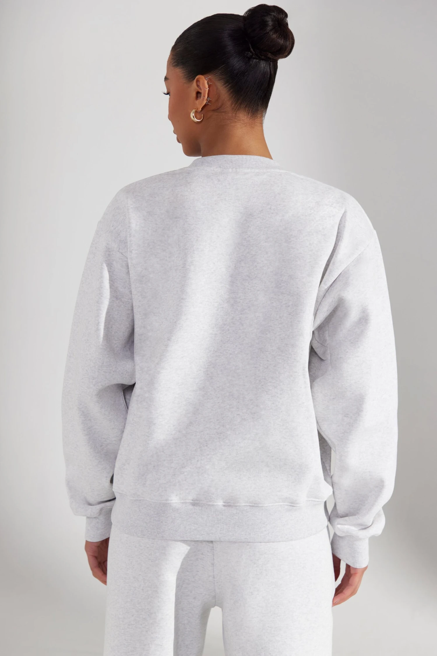 Oversized Sweatshirt In Heather Grey - Image 2