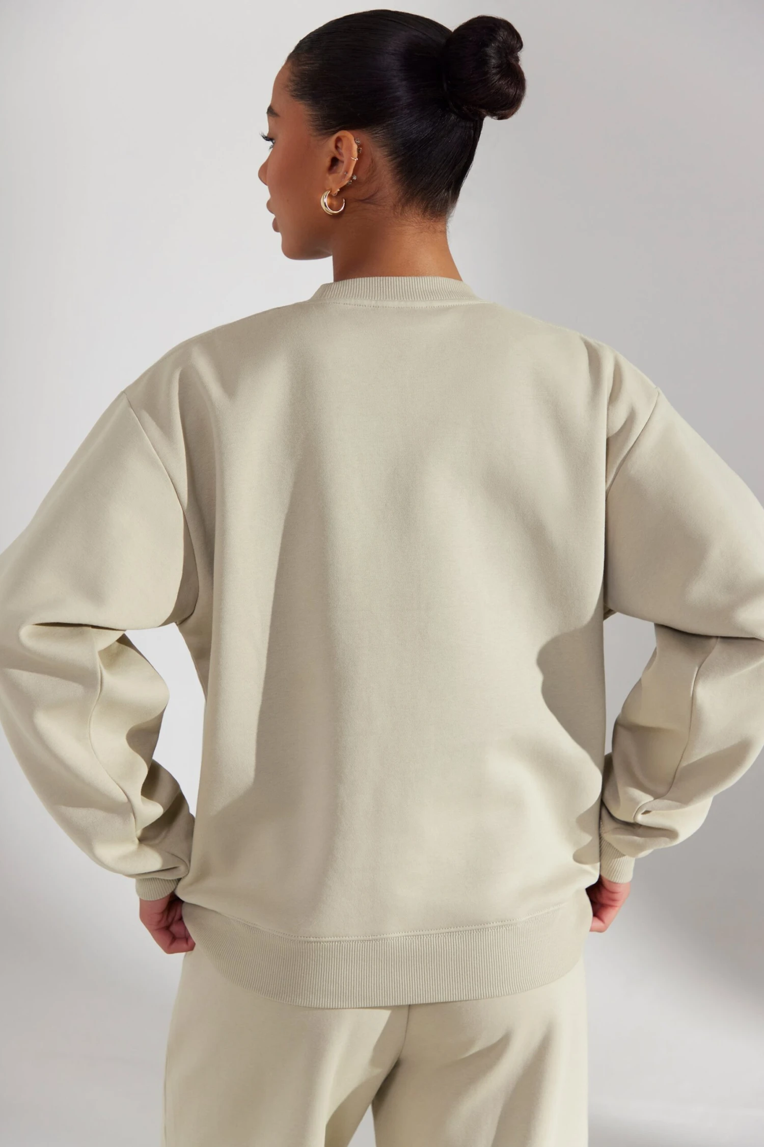 Oversized Sweatshirt In Limestone - Image 2