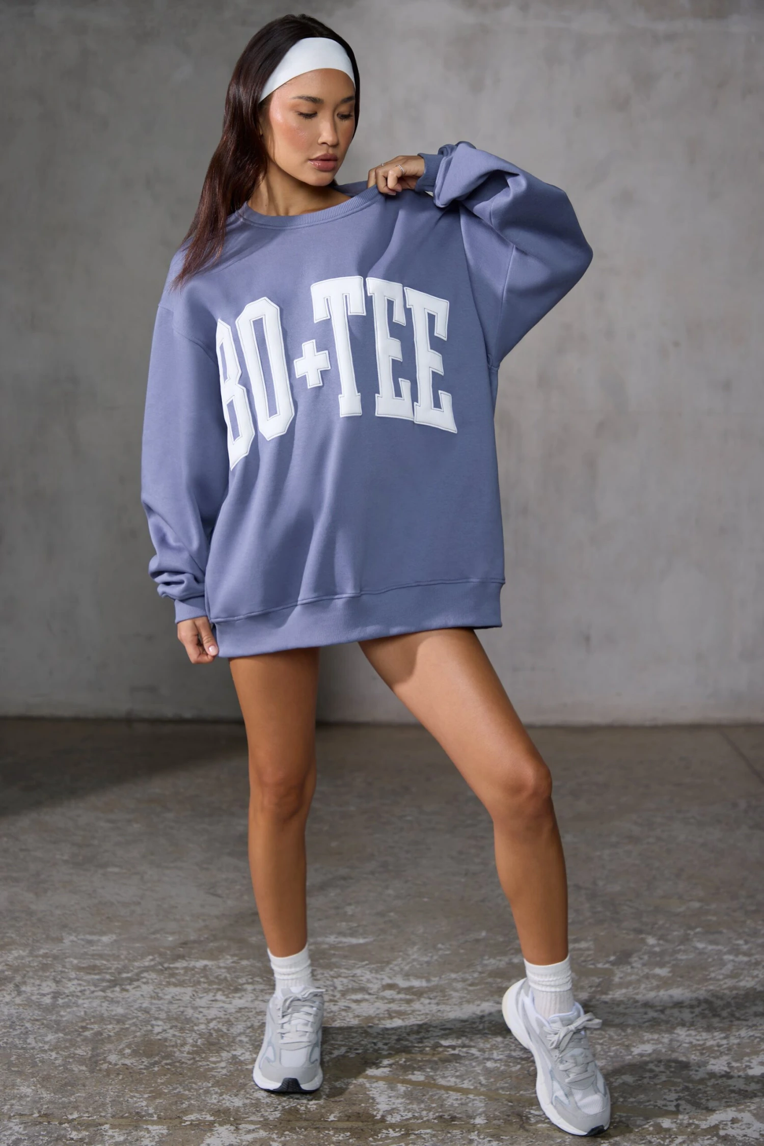 Oversized Sweatshirt In Slate Blue - Image 7