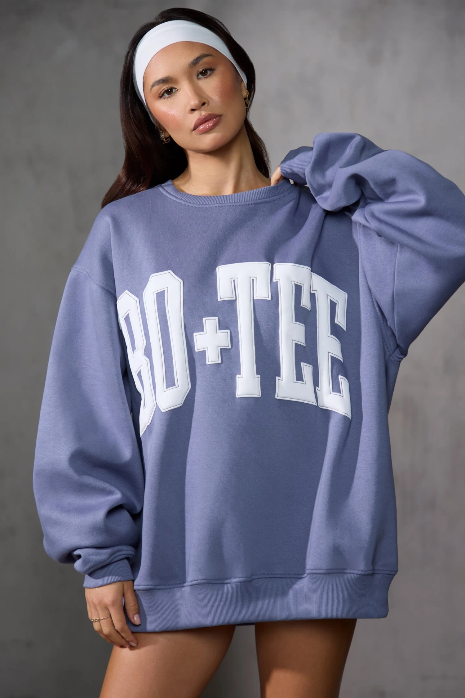 Oversized Sweatshirt In Slate Blue