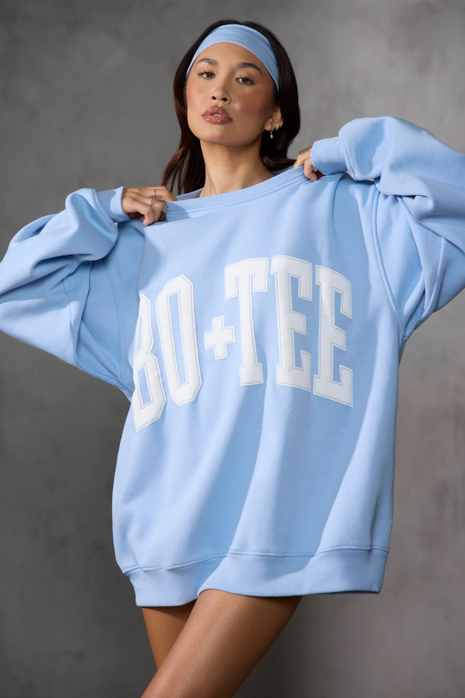 Oversized Sweatshirt In Sky Blue - Image 5