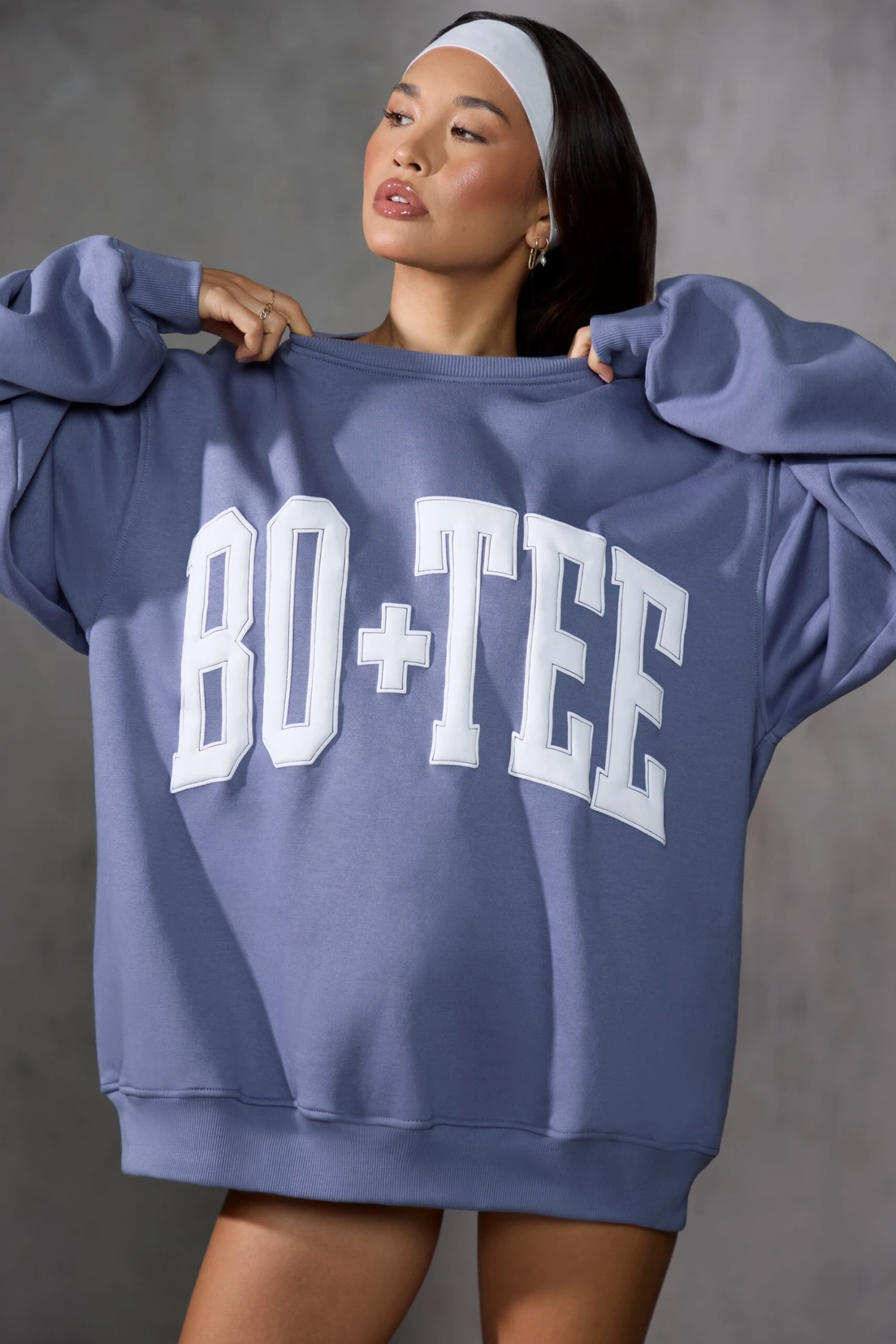Oversized Sweatshirt In Slate Blue - Image 6