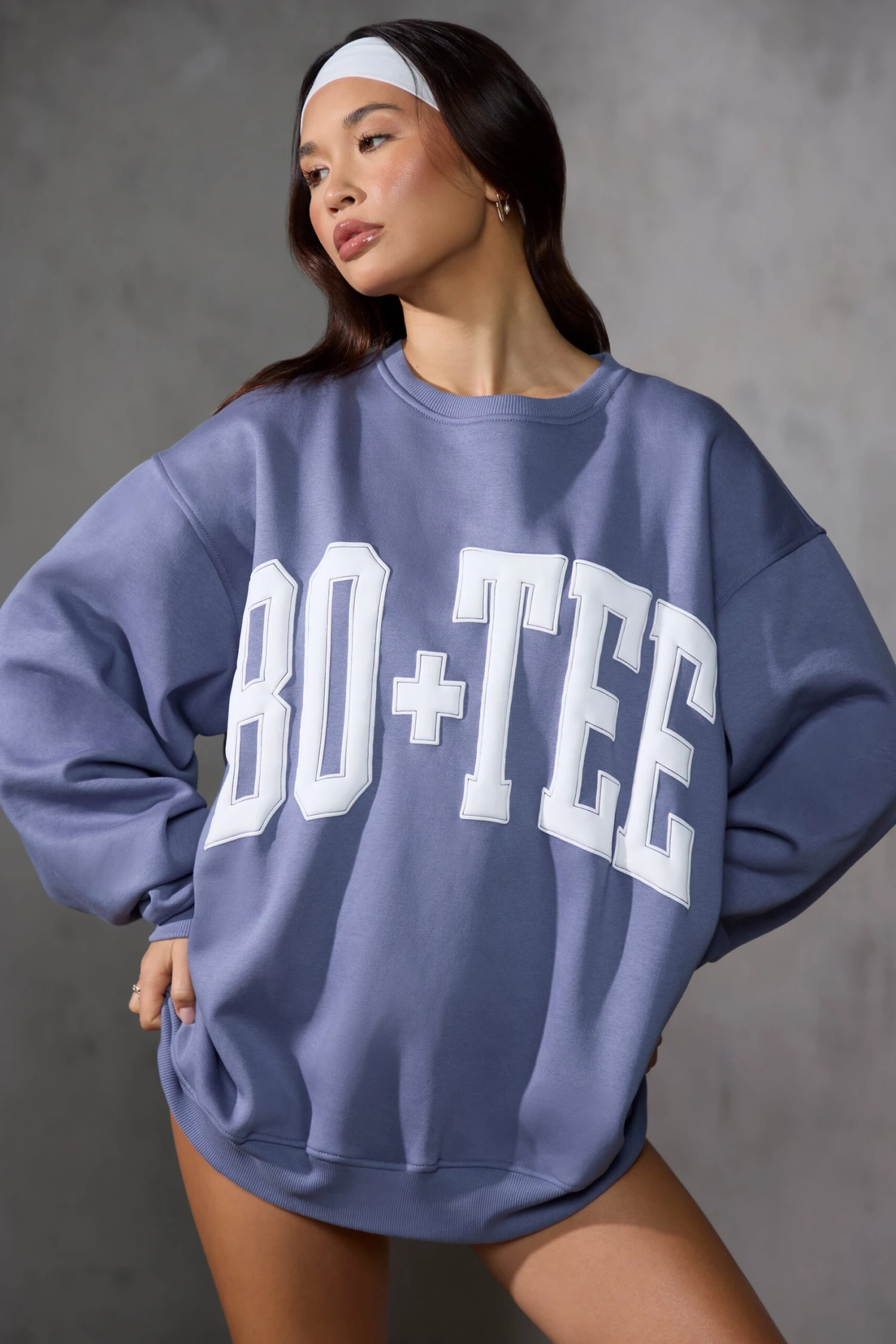 Oversized Sweatshirt In Slate Blue - Image 4