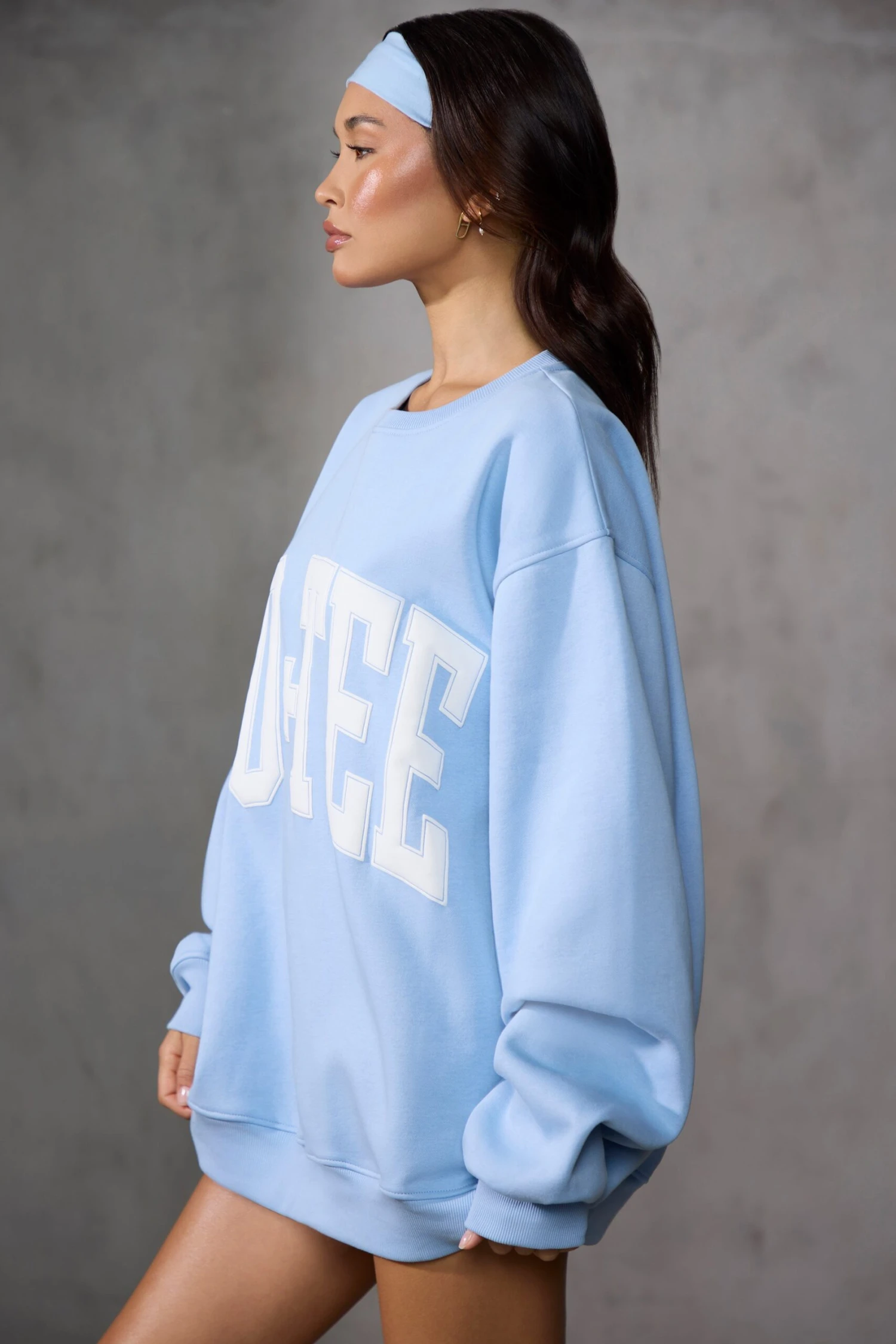 Oversized Sweatshirt In Sky Blue - Image 3