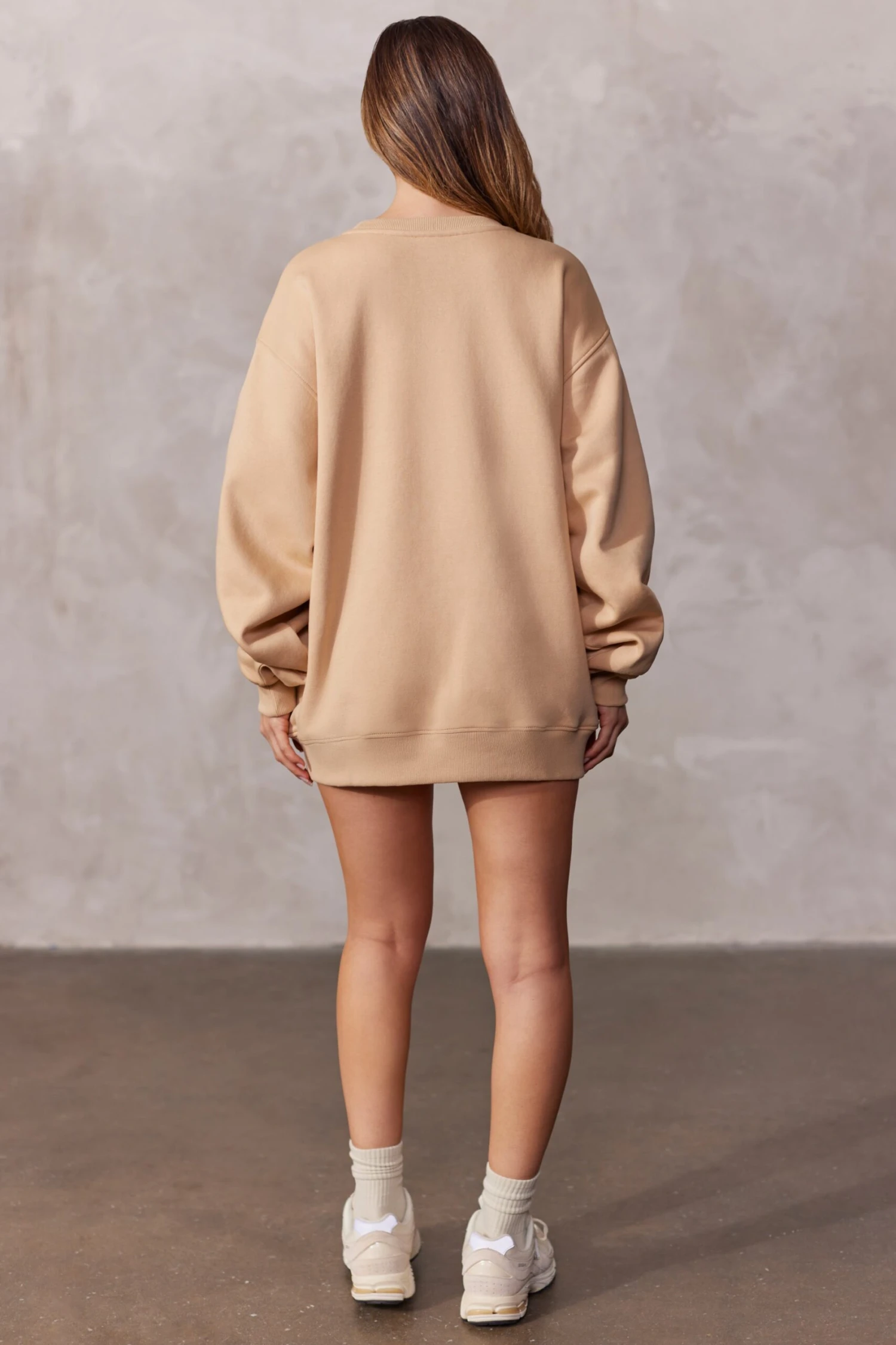 Oversized Sweatshirt In Beige - Image 2