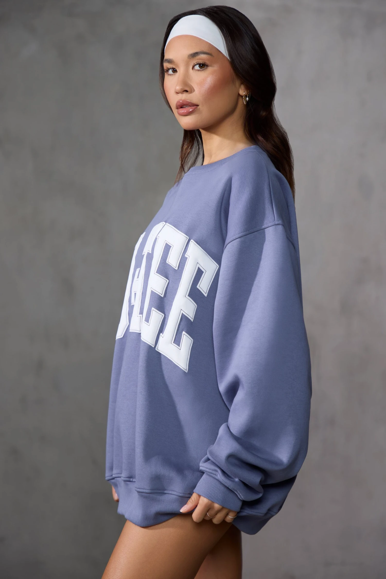 Oversized Sweatshirt In Slate Blue - Image 3