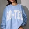 Oversized Sweatshirt In Sky Blue