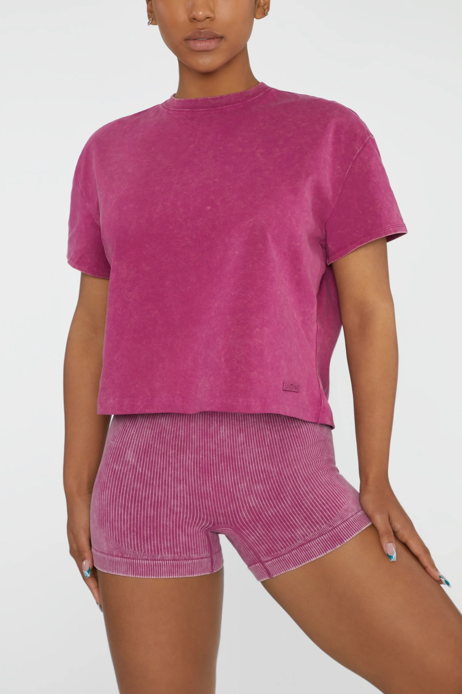 Oversized T-Shirt In Dark Pink - Image 5
