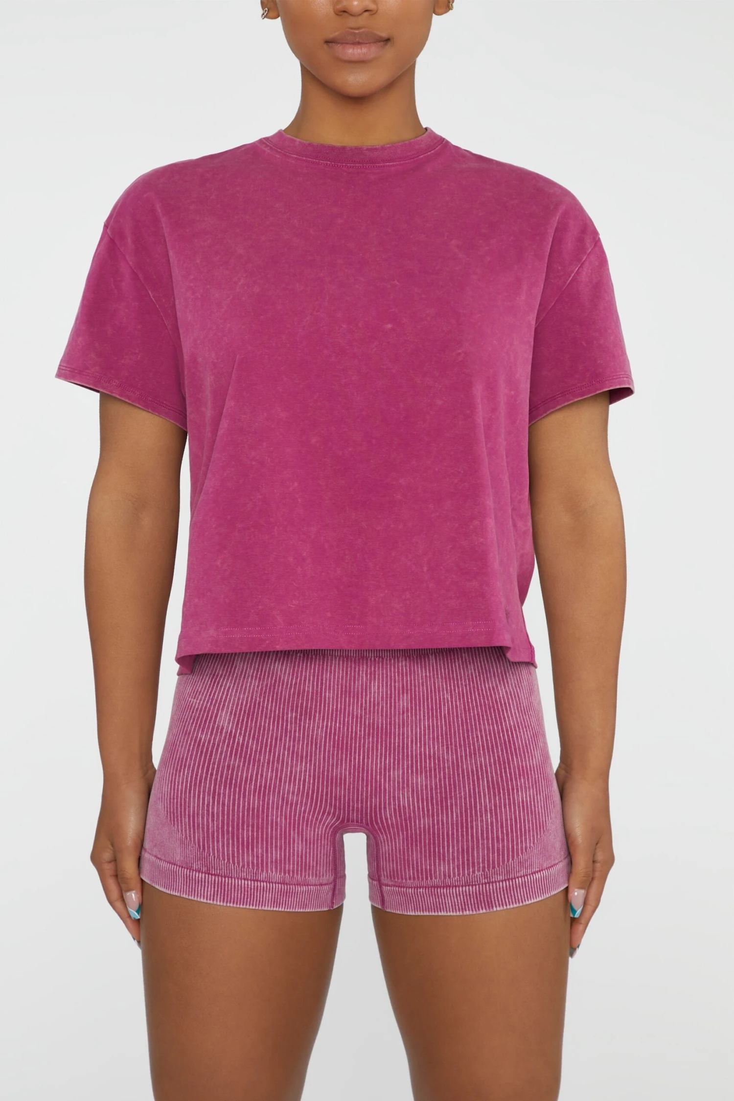 Oversized T-Shirt In Dark Pink - Image 6