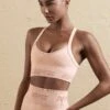 Cross Back Sports Bra In Blush