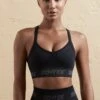Cross Back Sports Bra In Black