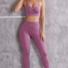 High Waist Seamless Leggings In Mauve