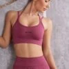 Scoop Neck Sports Bra In Dark Rose