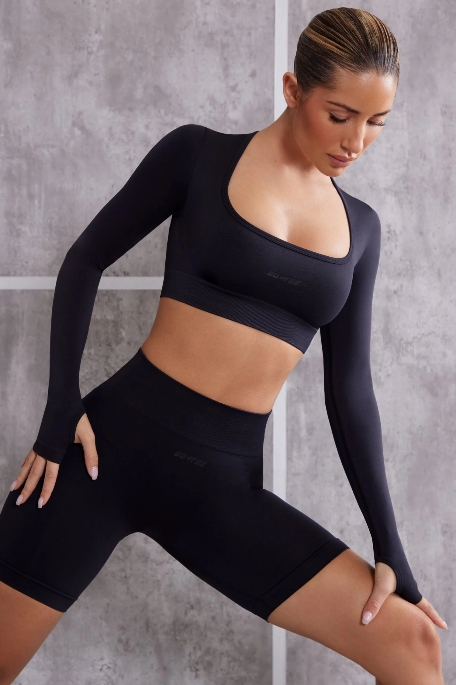 Biker Shorts In Jet Black - Image 7