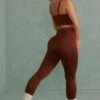Super Sculpt Full Length Leggings In Copper Brown