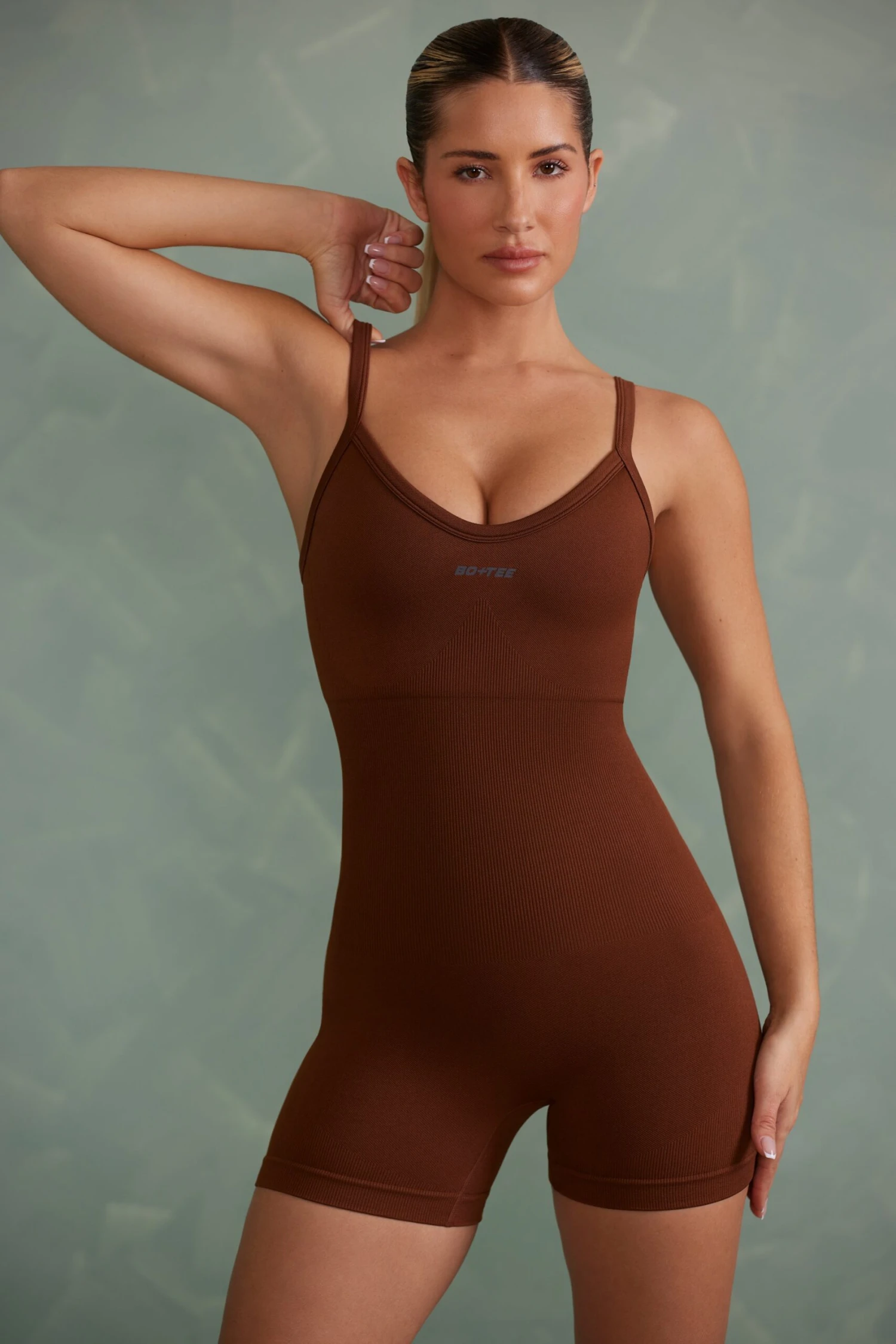 Super Sculpt Unitard In Copper Brown - Image 5