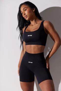 High Waist Super Sculpt Biker Shorts In Black