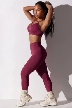 High Waist Super Sculpt Leggings In Plum