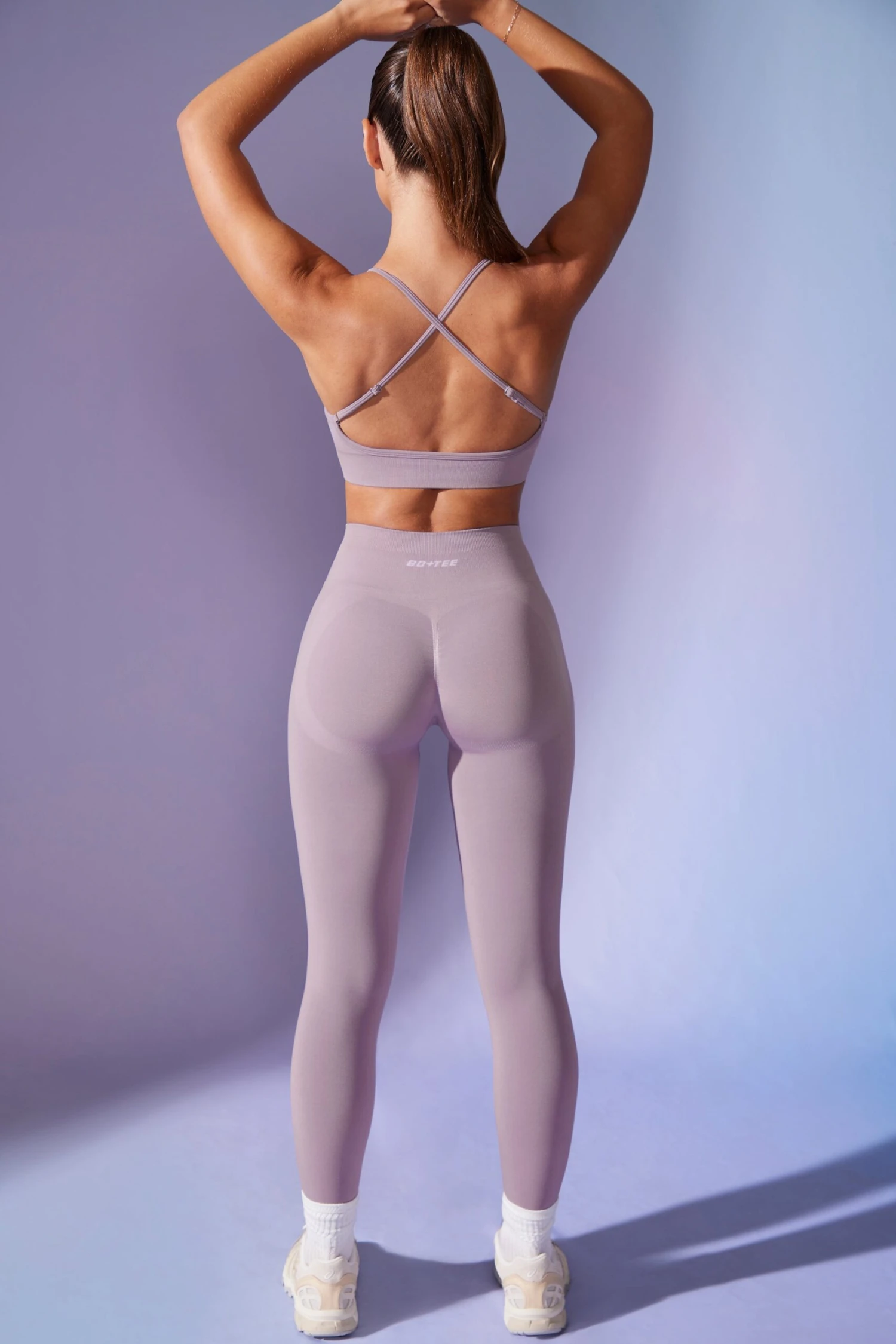 High Waist Define Luxe Leggings In Dusty Lilac - Image 3