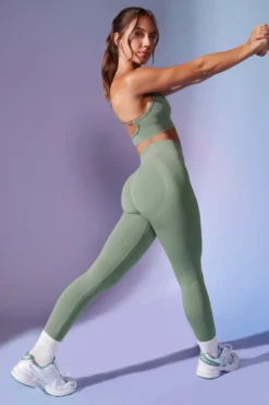 High Waist Define Luxe Leggings In Sage