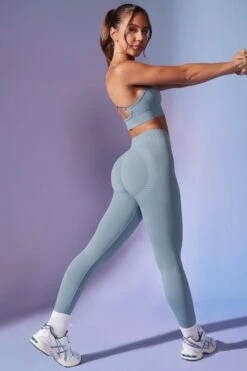 High Waist Define Luxe Leggings In Denim Blue