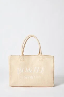 Large Canvas Tote Bag In Beige