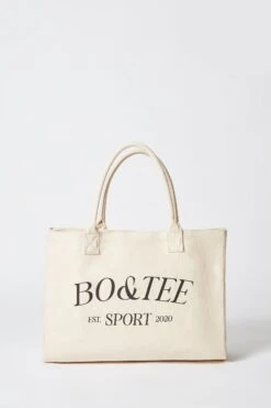Large Canvas Tote Bag In Stone