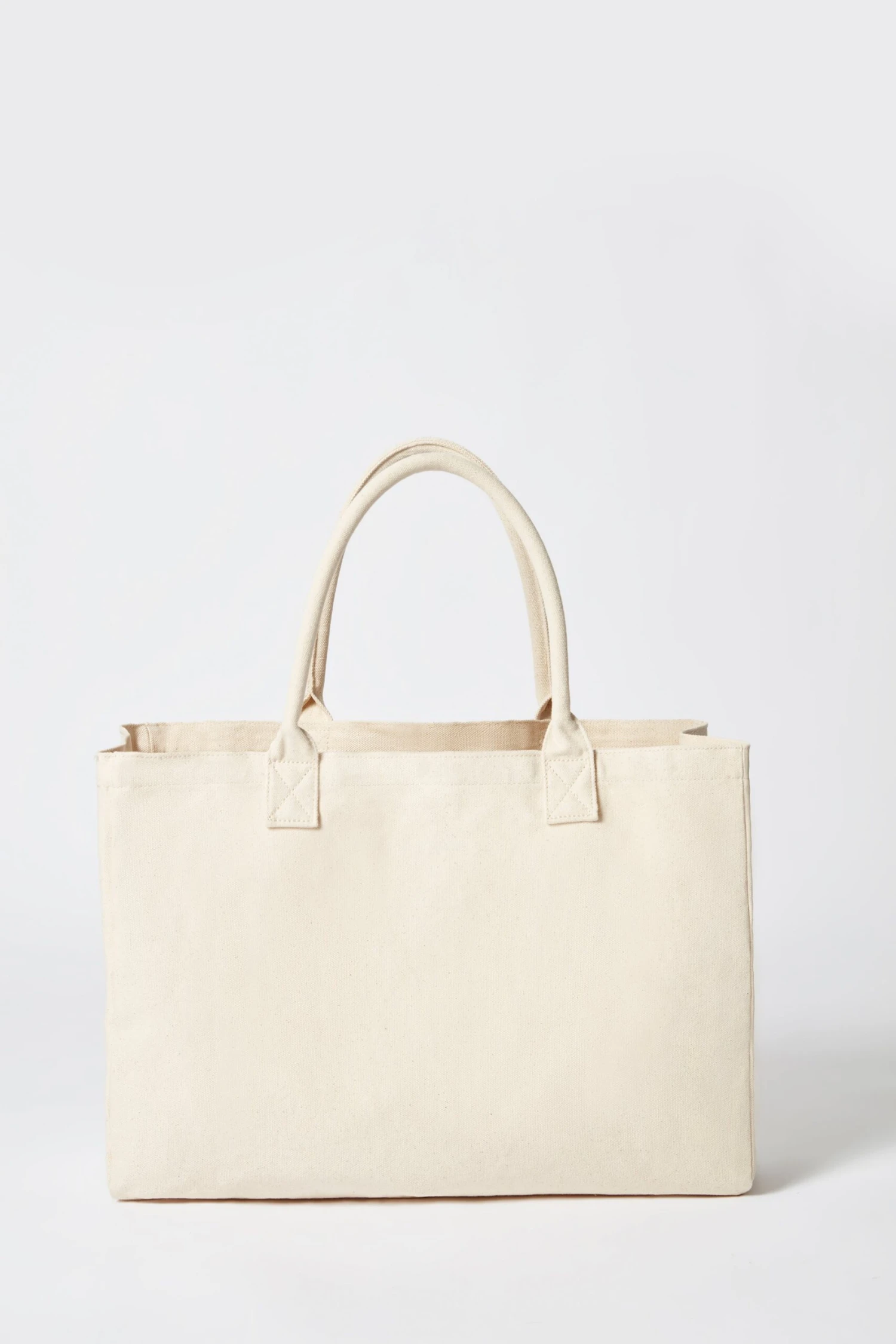 Large Canvas Tote Bag In Stone - Image 6