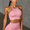 Racer Crop Top In Rose