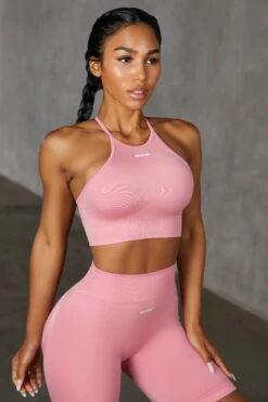 Racer Crop Top In Rose