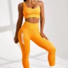 Full Length Seamless Leggings In Orange