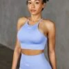 Racer Crop Top In Blue