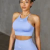 Racer Crop Top In Blue