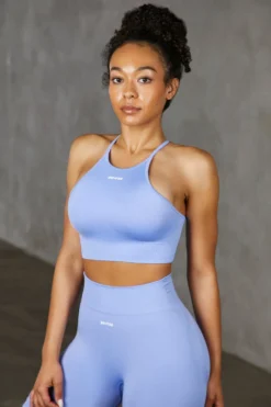 Racer Crop Top In Blue