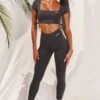 Slinky Crop Top In Black