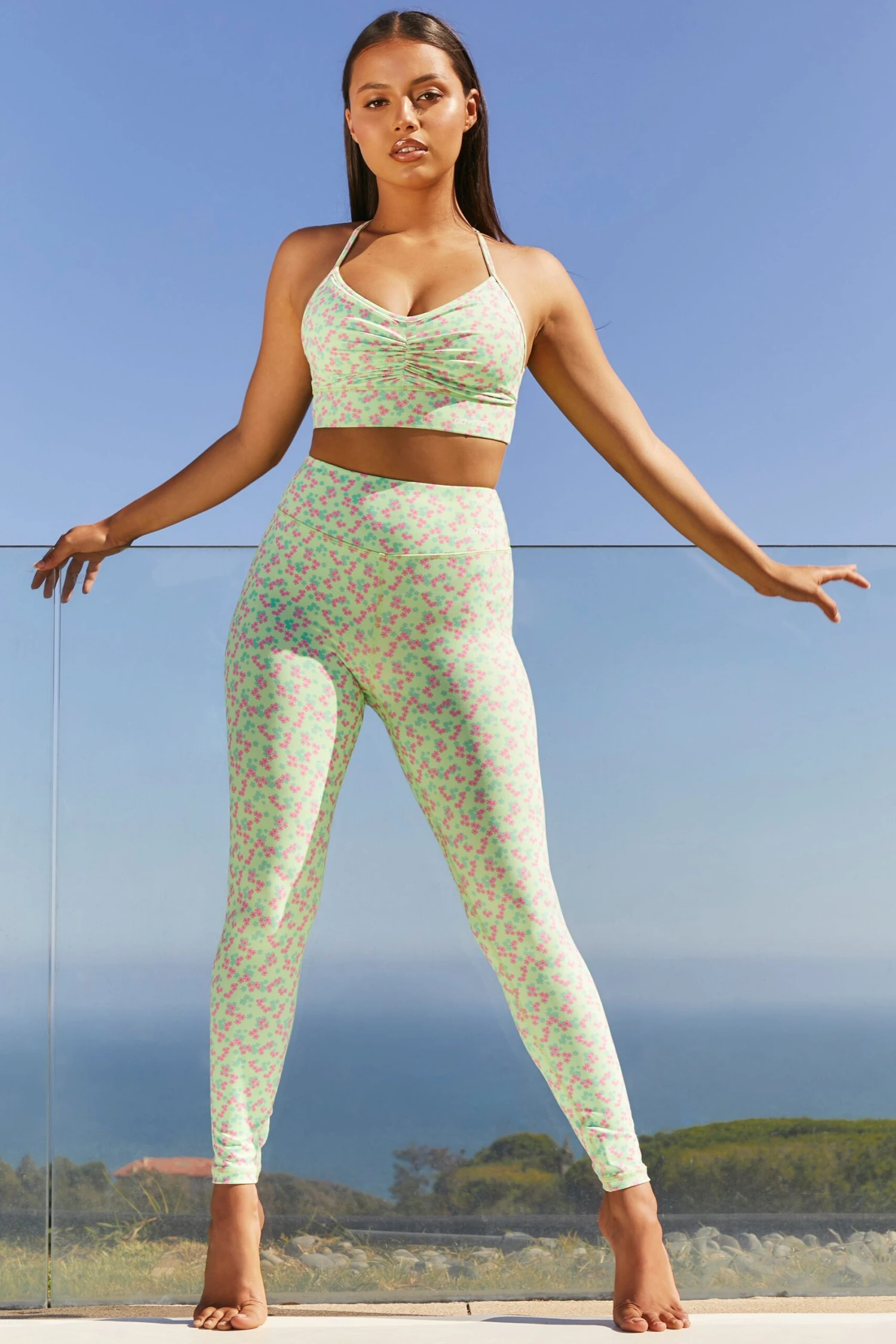 Transform Slinky Full Length Leggings In Green - Image 2