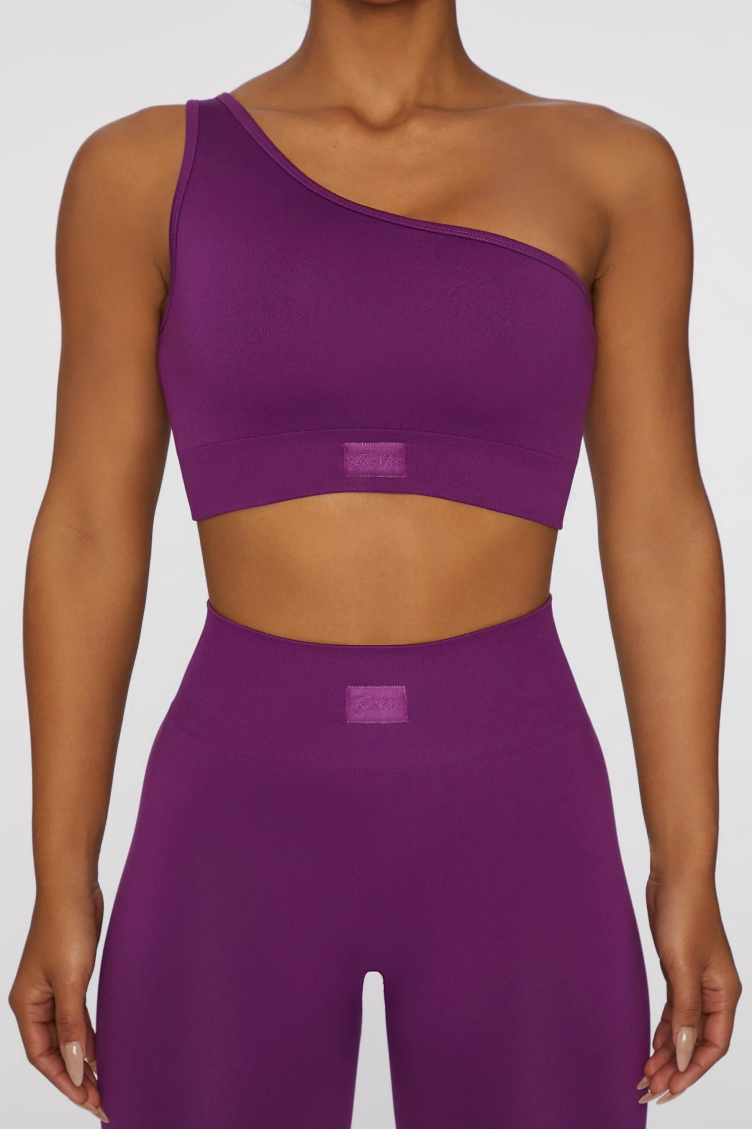 Asymmetric Crop Top In Dark Purple - Image 5