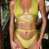 Cut Out Bikini Bottoms In Olive